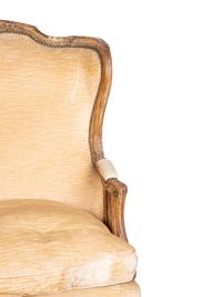 A Pair of Louis XV Style Giltwood Bergères a Oreilles — 19TH CENTURY