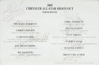 A 2005 Chrysler All-Star Shoot-Out Multi Signed Autograph Program Sheet Featuring Multiple Chicago Sports Legends Including Scottie Pippen, Greg Maddux and Bo Jackson,