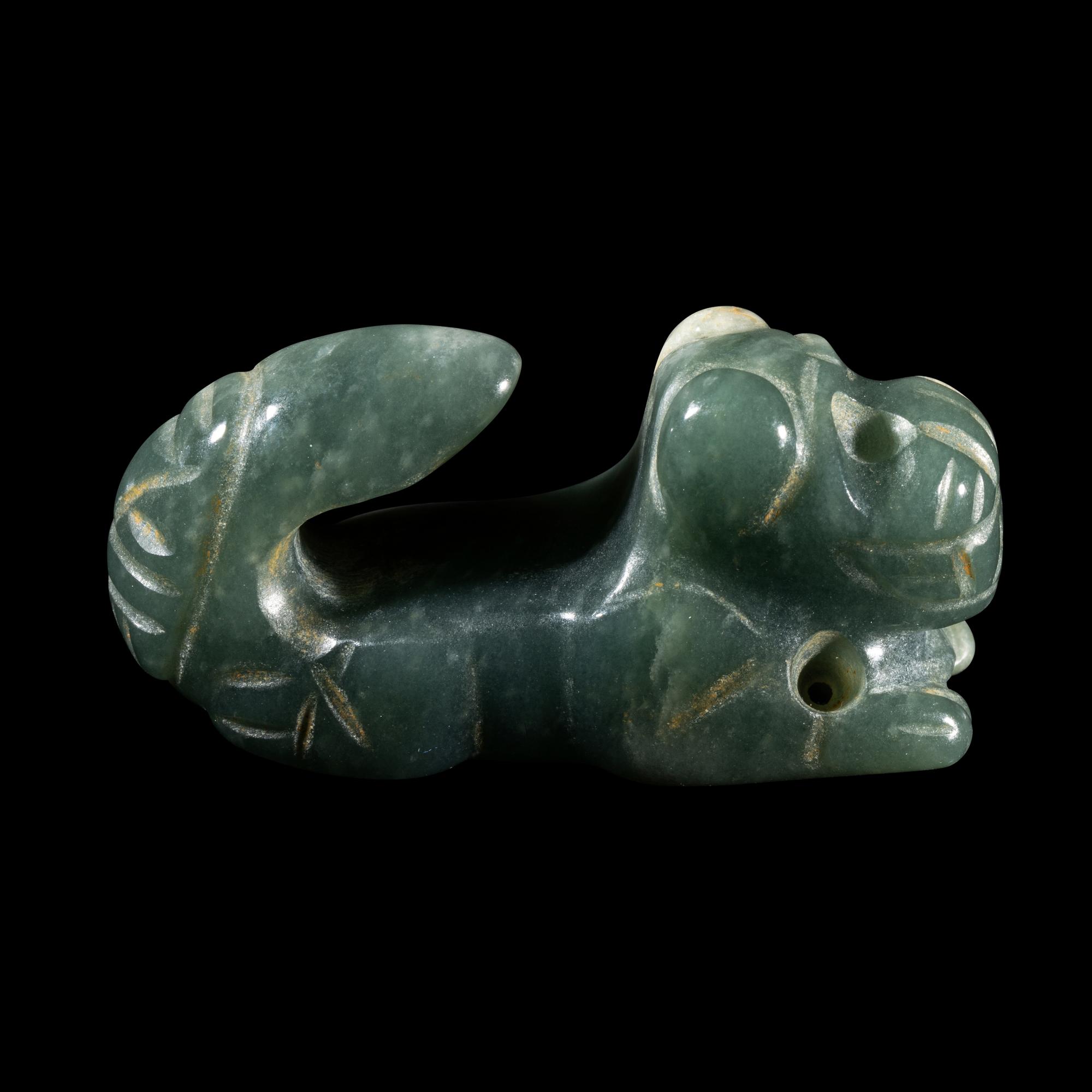 A Costa Rican Jade Jaguar Pendant