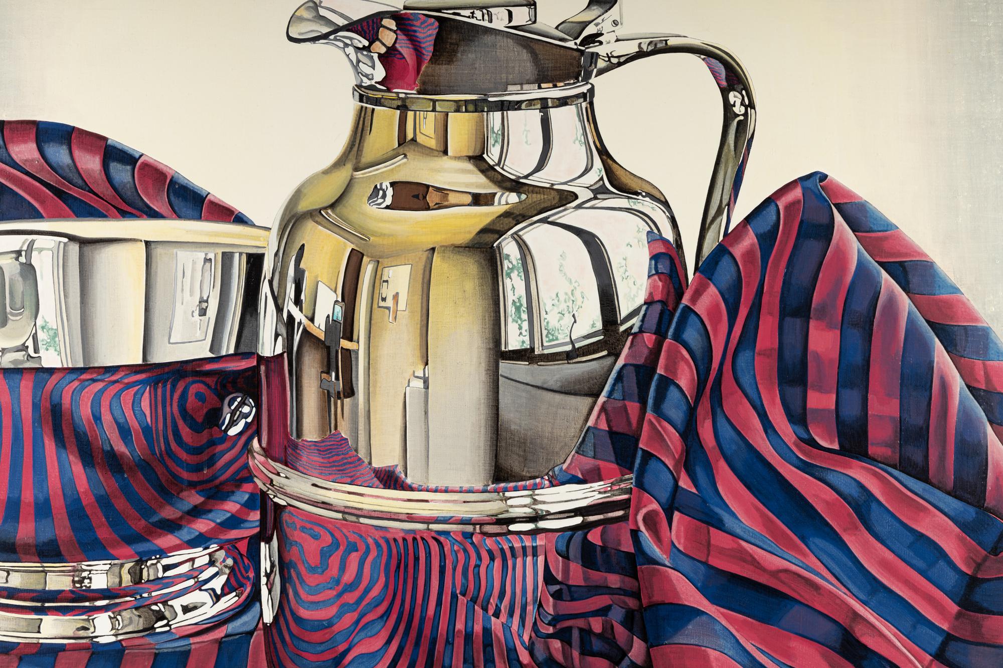 Still Life with Red & Blue Stripes , 1977