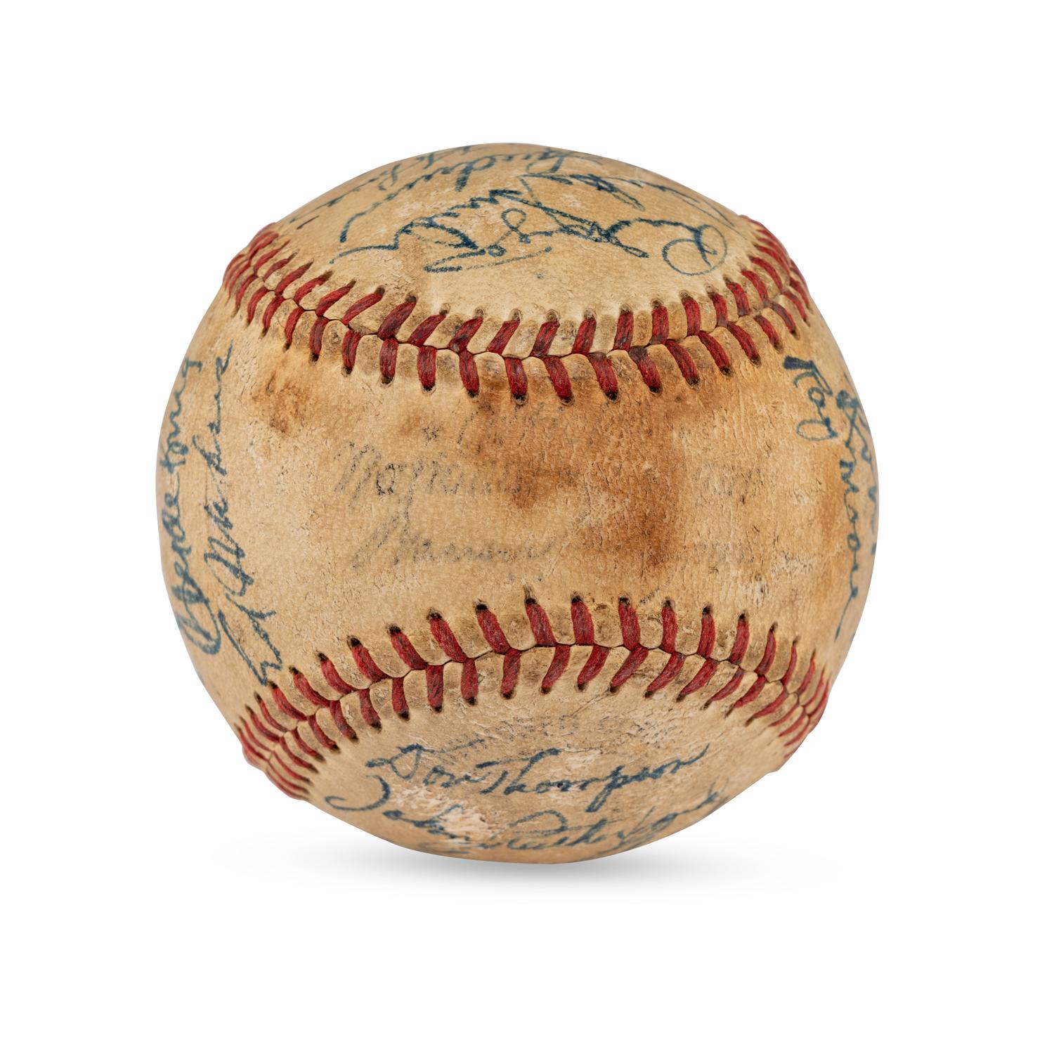 A 1952 Brooklyn Dodgers Team Signed Autograph Baseball
