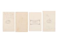 [LINCOLN, Abraham (1809-1865)]. 8 CDVs of Oak Ridge Cemetery in Springfield, IL, ft. Lincoln's tomb and receiving vault.