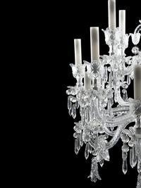 A Pair of Baccarat Cut Glass Tsarine Twenty-Four-Light Torchères
