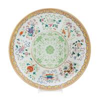 A Famille Rose Porcelain 'Bajixiang' Plate