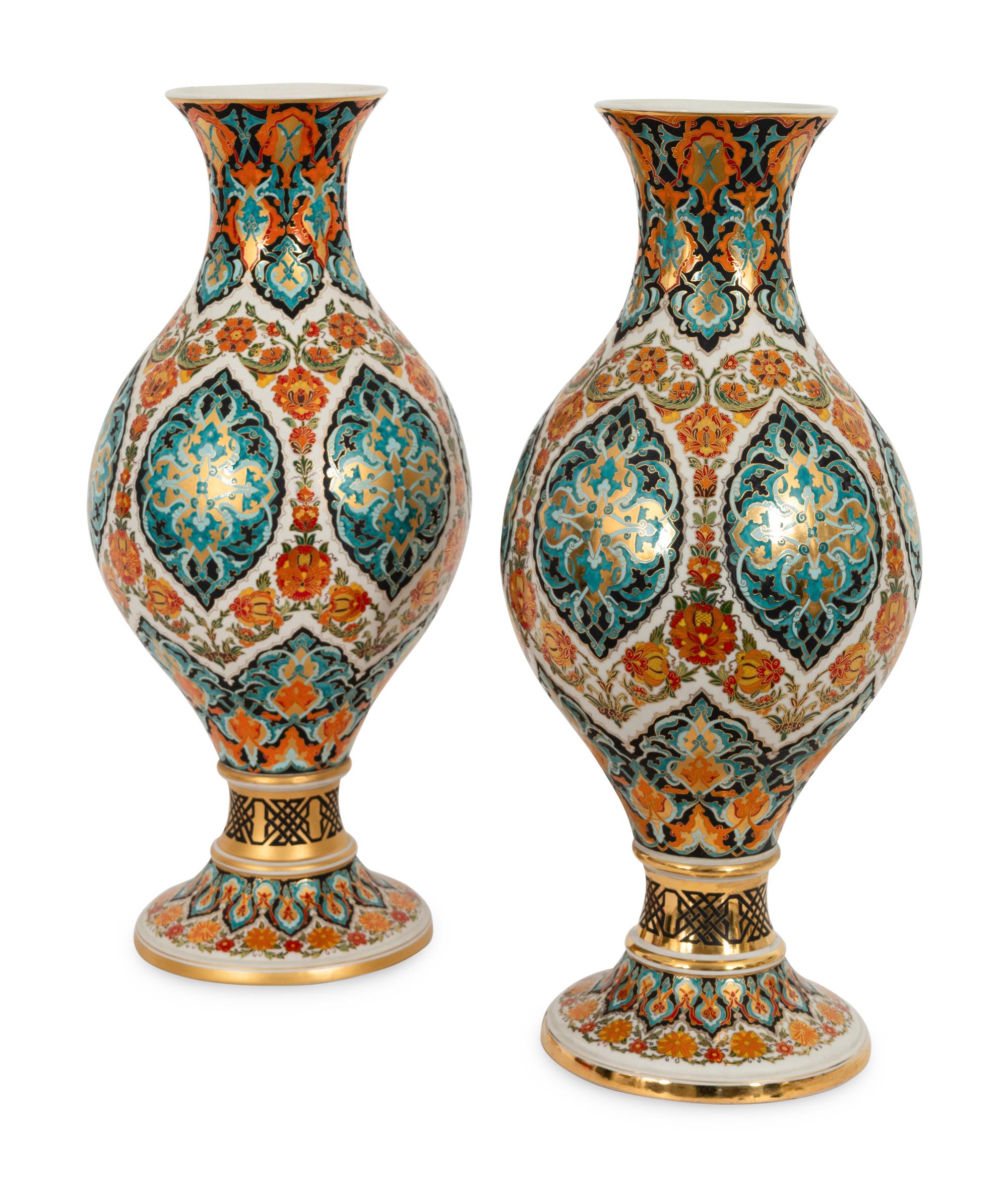 A Pair of Large Elle Susleme Ceramic Vases