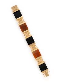 YELLOW GOLD AND HARDSTONE BRACELET