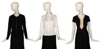 Group of Chanel Separates; One Knit Cardigan, One Shirt, One Skirt, One Knit Top
