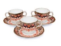 A Group of Royal Crown Derby Porcelain Dessert Service Articles