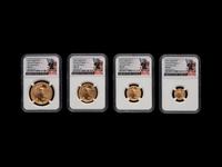 A 2021 Gold Eagle: Type 1 Early Releases Four Gold Coin Set (NGC MS70)