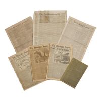 [Civil War] Group of 7 Newspapers with Important Content Related to the Battle of Antietam, a "Negro Confederacy", the 54th Massachusetts Infantry, and more, 1861-65