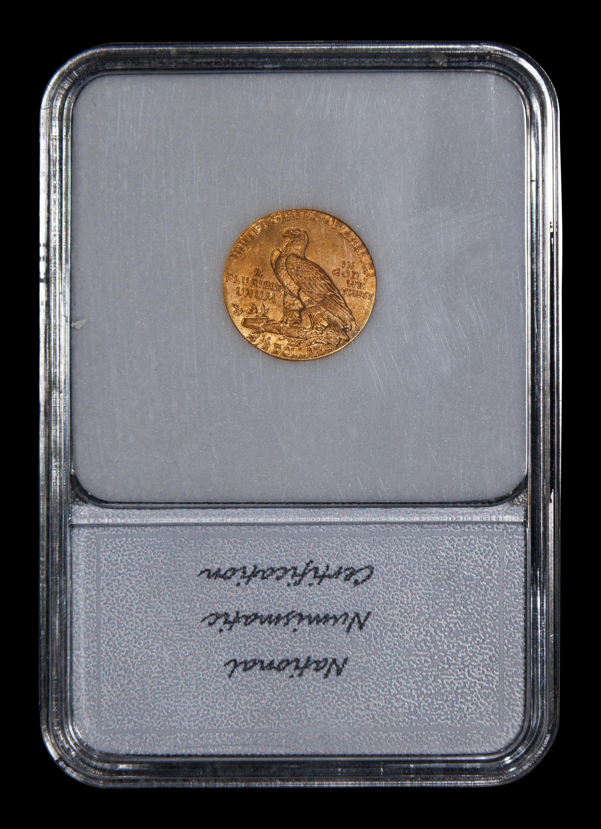 An 1926 Indian Head $2.50 Gold Coin