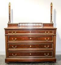 A Brass-Mounted Mahogany Chest Height overall 62 1/4 x width 49 3/4 x depth 20 1/2 inches. — CIRCA 1900