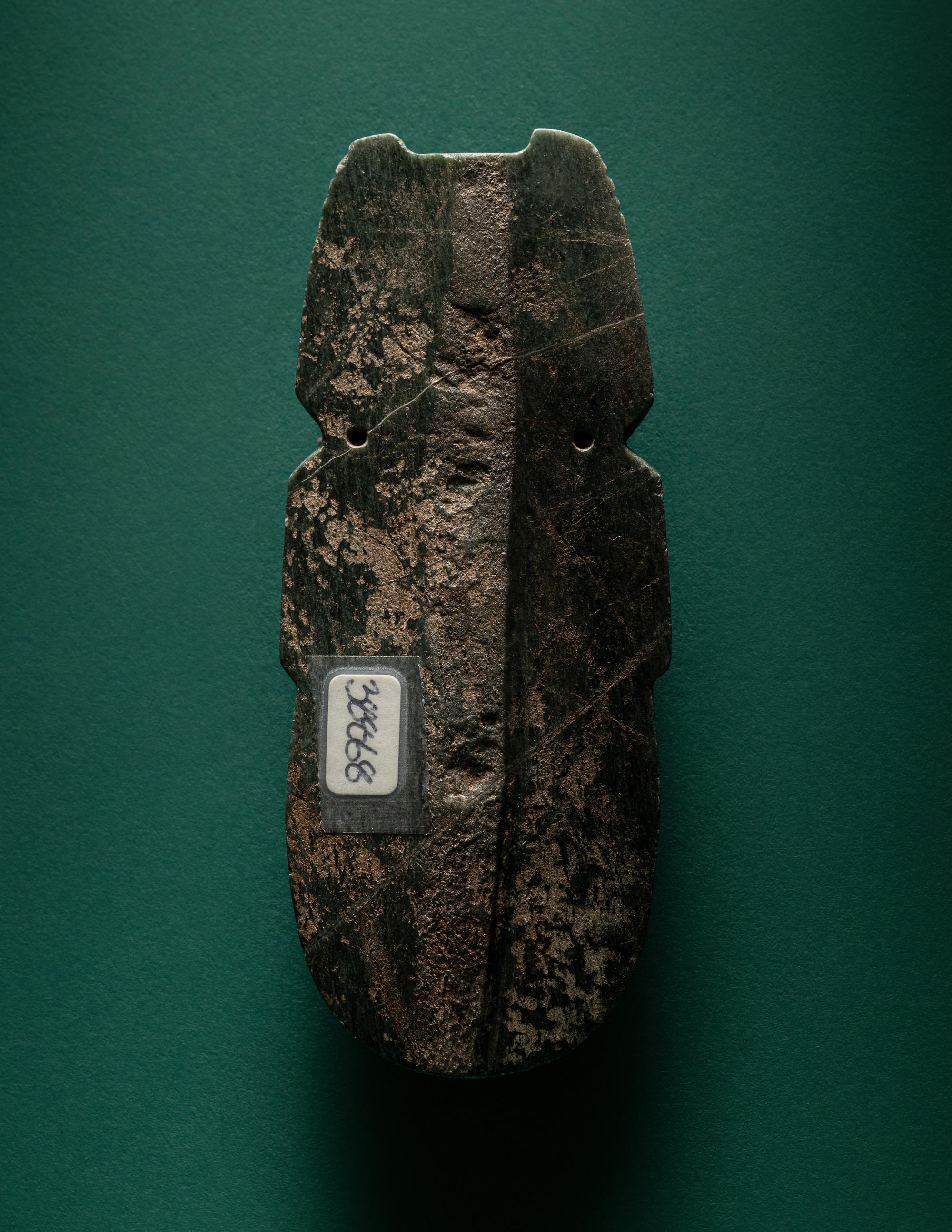 A Costa Rican Jade Axe-God Pendant