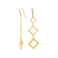 David Yurman, 'Quatrefoil', Yellow Gold and Diamond Pendant Necklace and Earrings