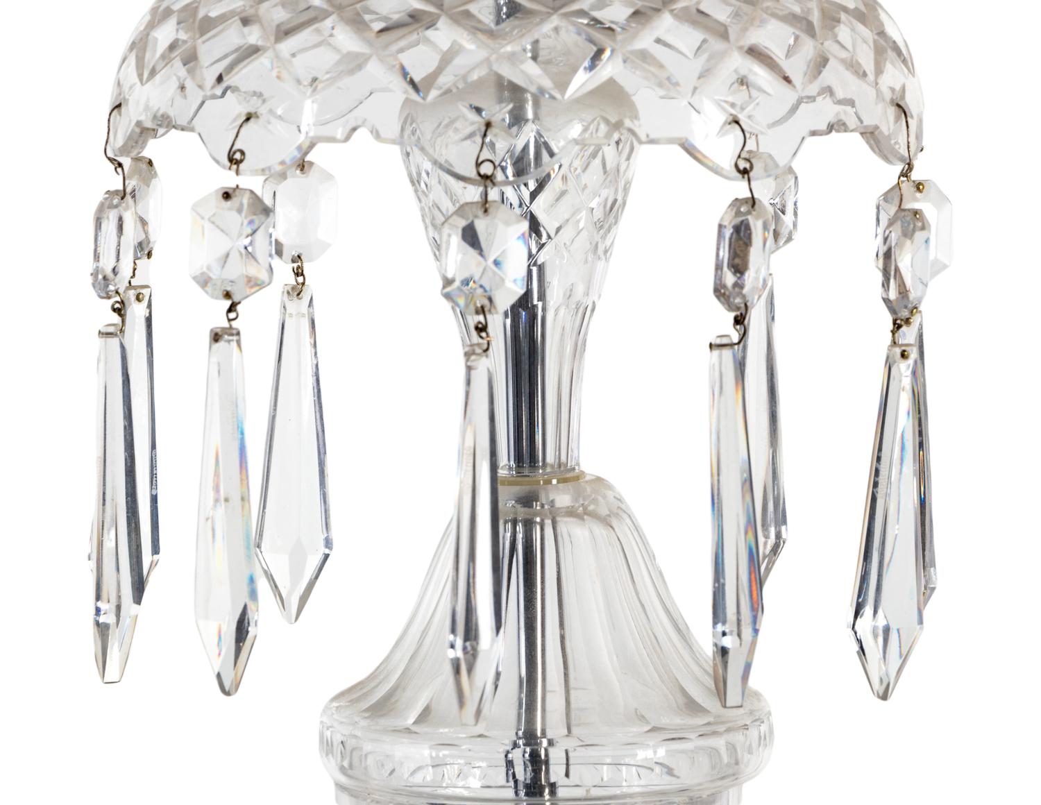 A Georgian Style Cut Glass Ten-Light Chandelier