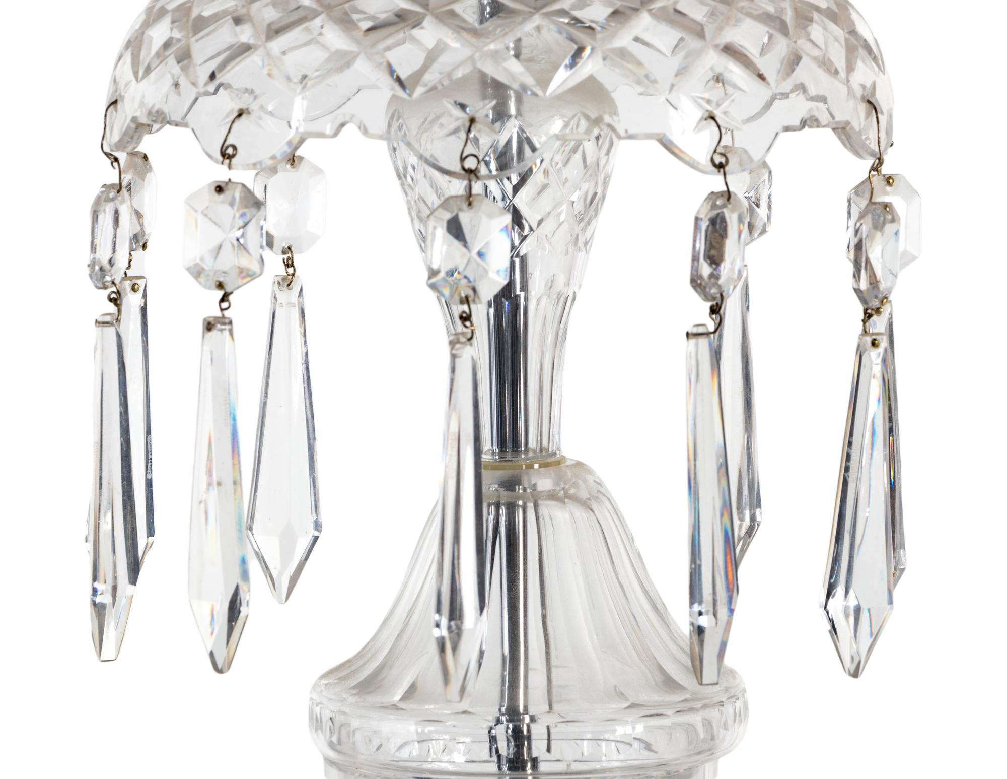 A Georgian Style Cut Glass Ten-Light Chandelier