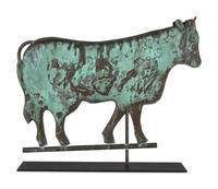 A Molded Copper Cow-Form Weathervane