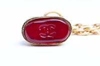 Chanel Chain Necklace With Logo Pendent, 1990s
