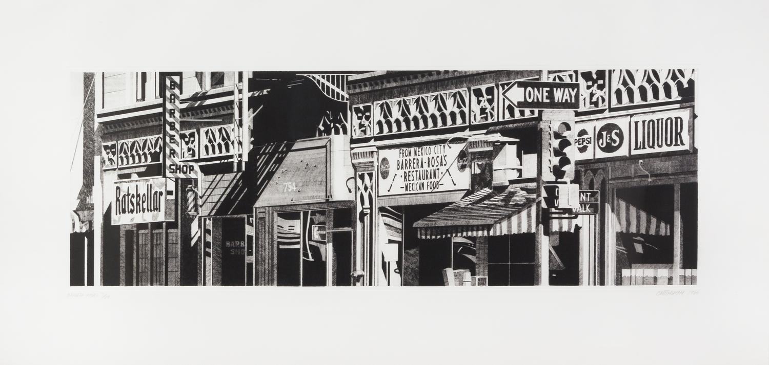 Robert Cottingham, (American, b. 1935), Barrera-Rosa's, 1986 (group of three)