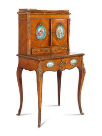 A Napoleon III Kingwood, Gilt Bronze Mounted and Porcelain Inset Bonheur du Jour