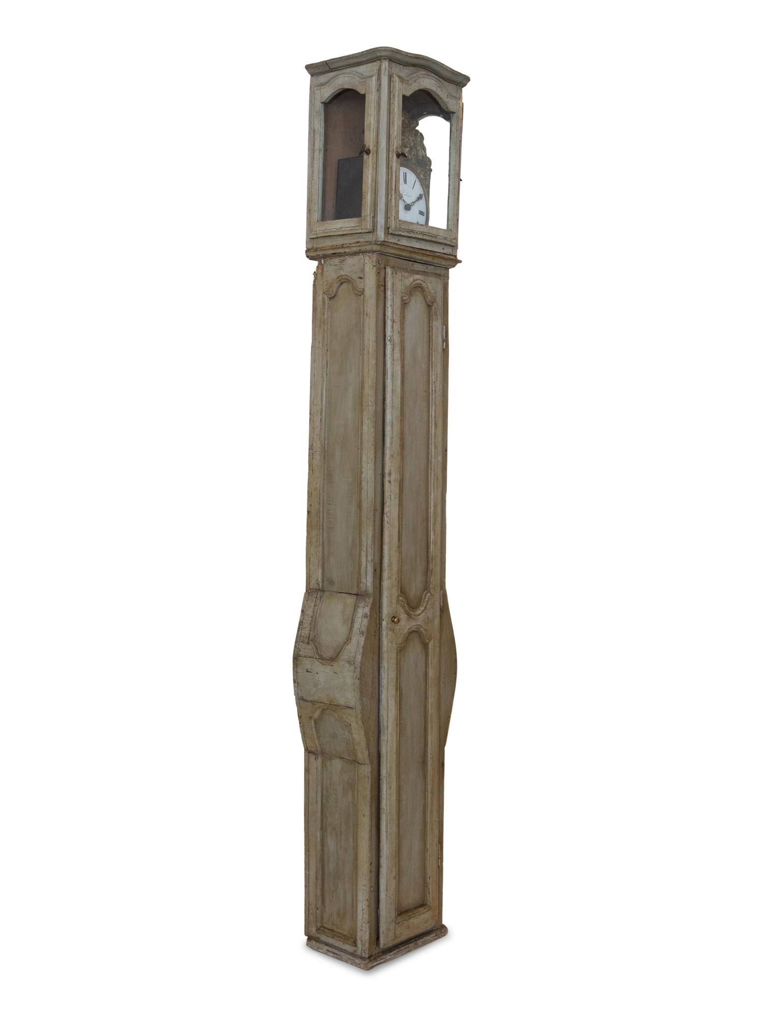 A French Provincial Painted Comtoise Clock — EARLY 19TH CENTURY