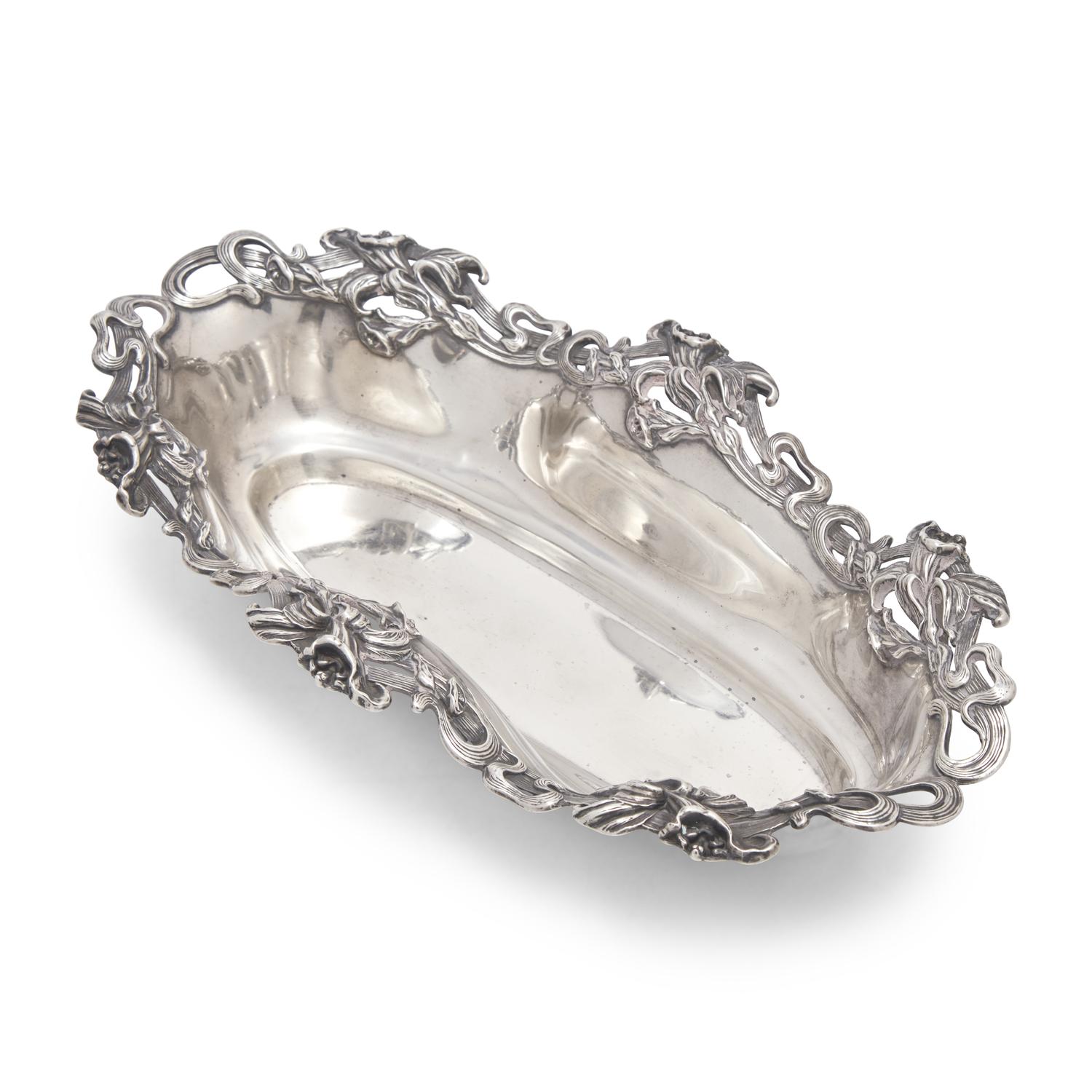A Group of Three Art Nouveau Sterling Silver Table Articles