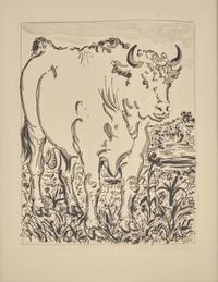 A group of six prints from L'Histoire Naturelle (Le Chevre (The Goat); Le Crapaud (The Toad); Le Chien (The Dog); Le Taupeau (The Bull); Le Dindon (The Turkey); L'Araignee (The Spider)) , 1942