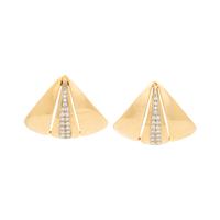 BIRKS, YELLOW GOLD AND DIAMOND EARCLIPS