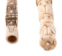 Northwest Coast Model Totem Pole and Cigarette Holder