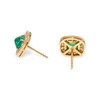 EMERALD AND DIAMOND EARRINGS