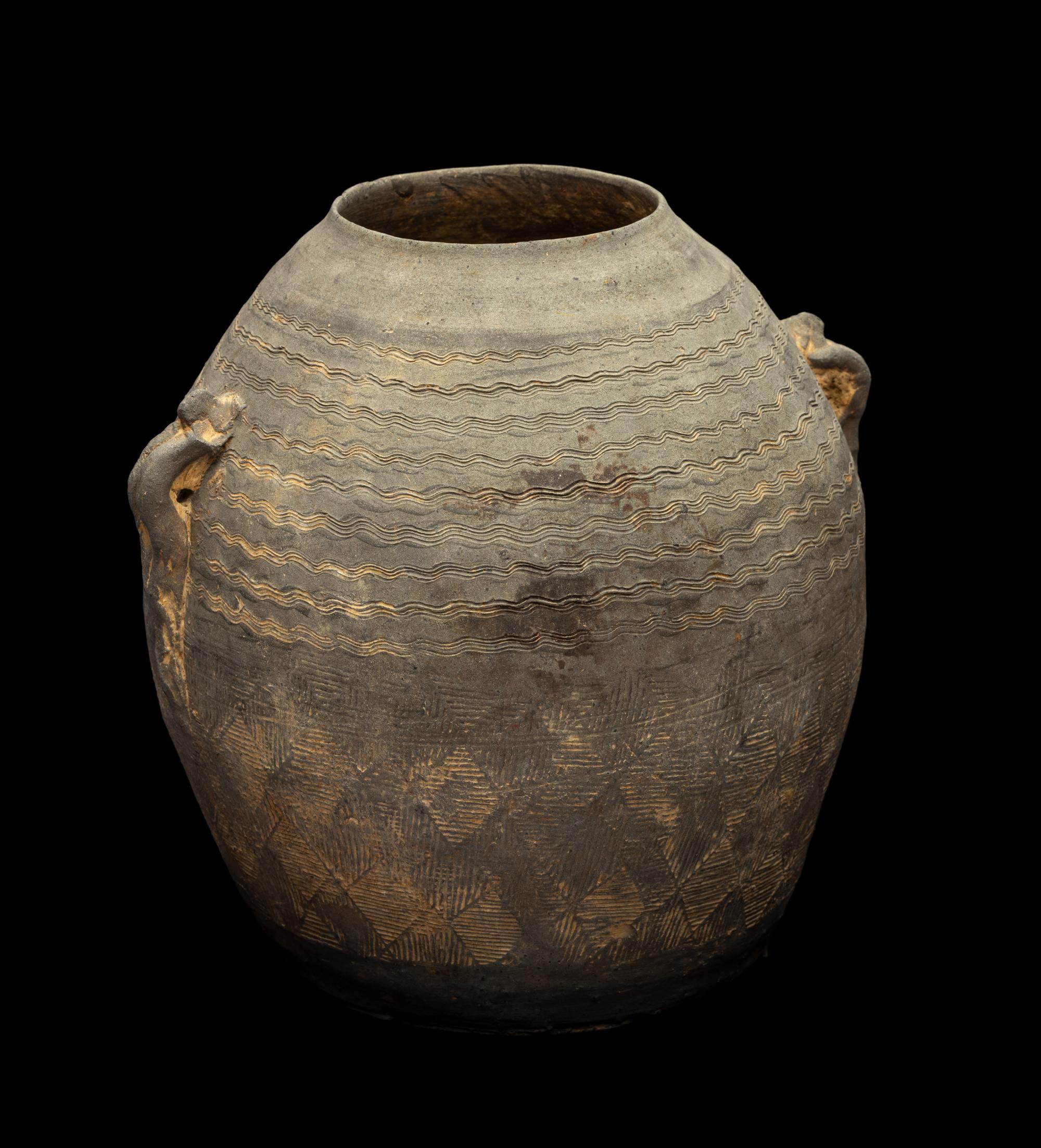 Three Chinese Grey Pottery Jars