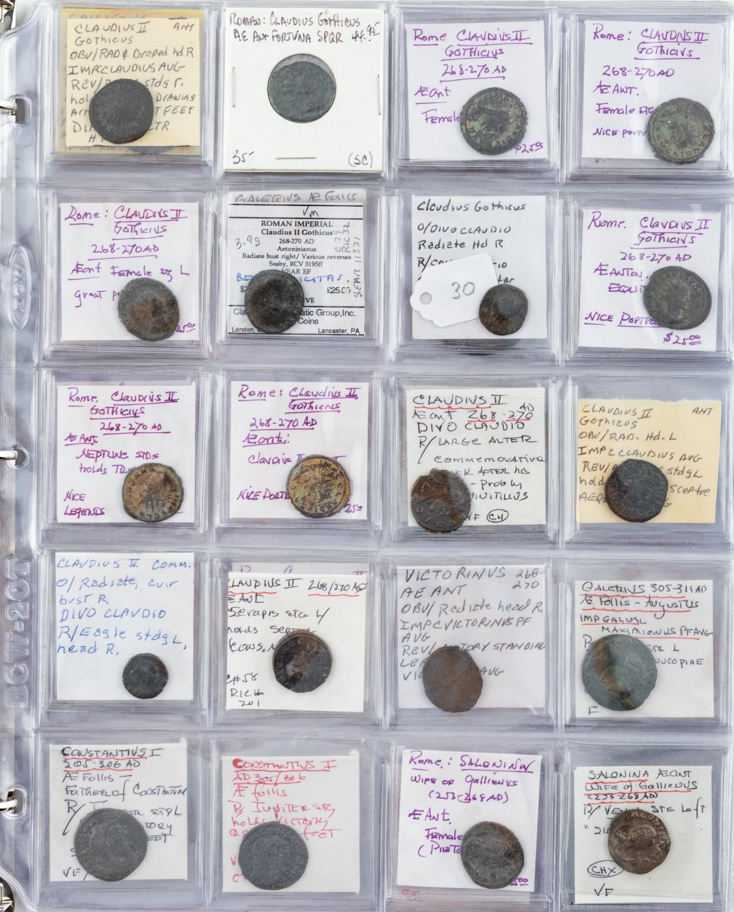 [ANCIENT] A Large Collection of Roman Bronze and Copper Coins