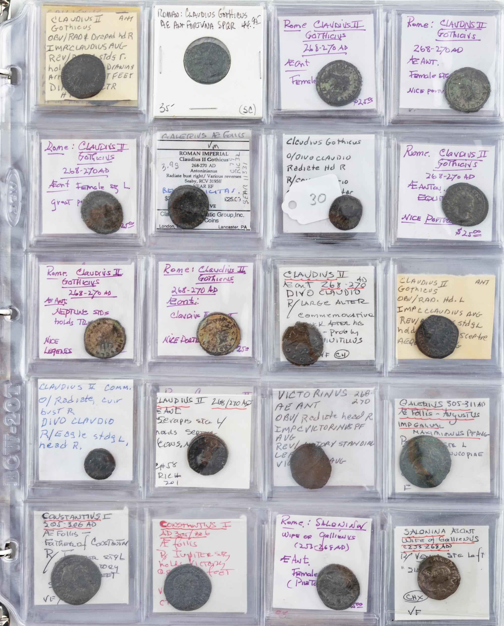 [ANCIENT] A Large Collection of Roman Bronze and Copper Coins