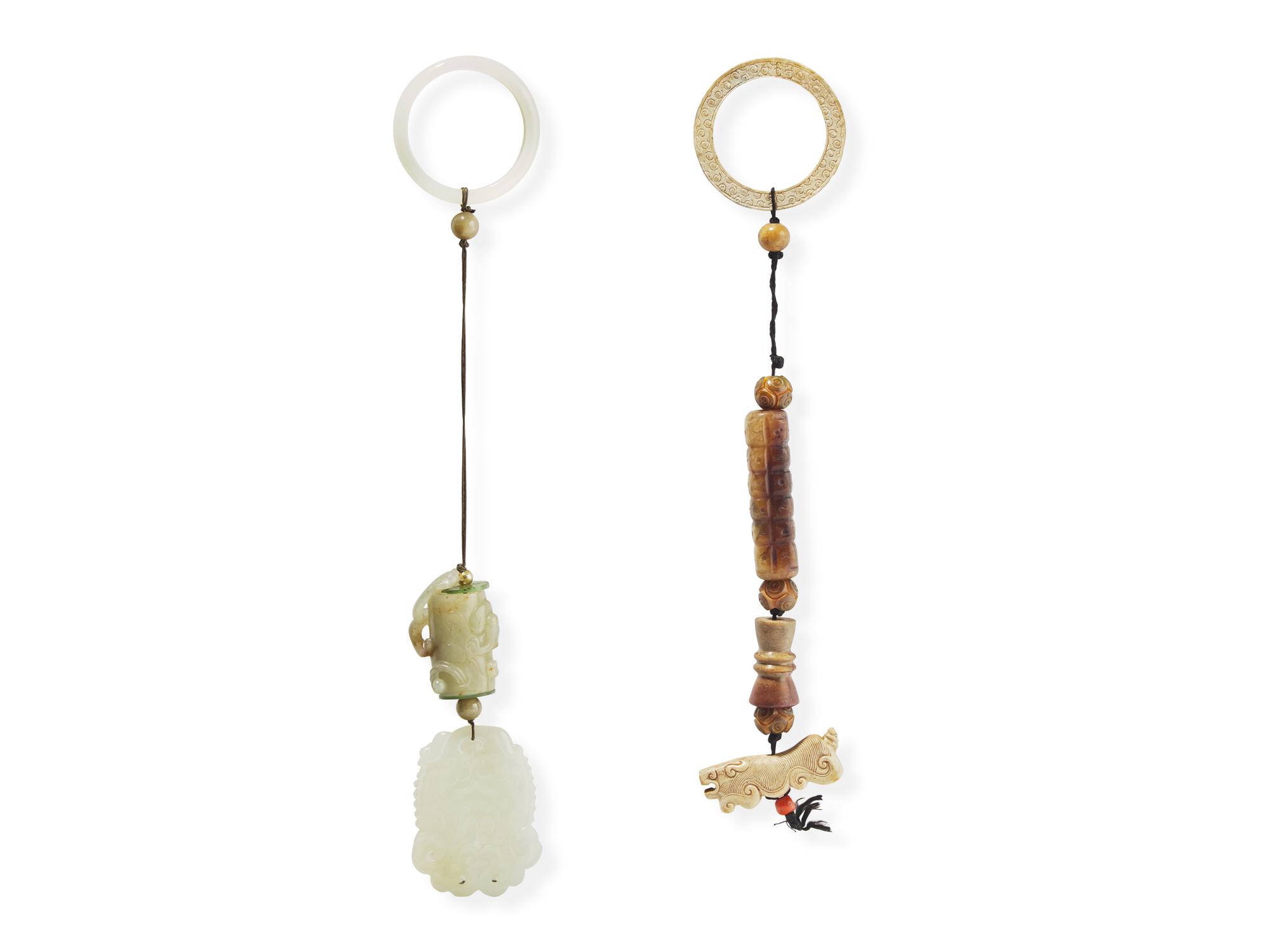 Two Chinese Jade Pendant Assemblages