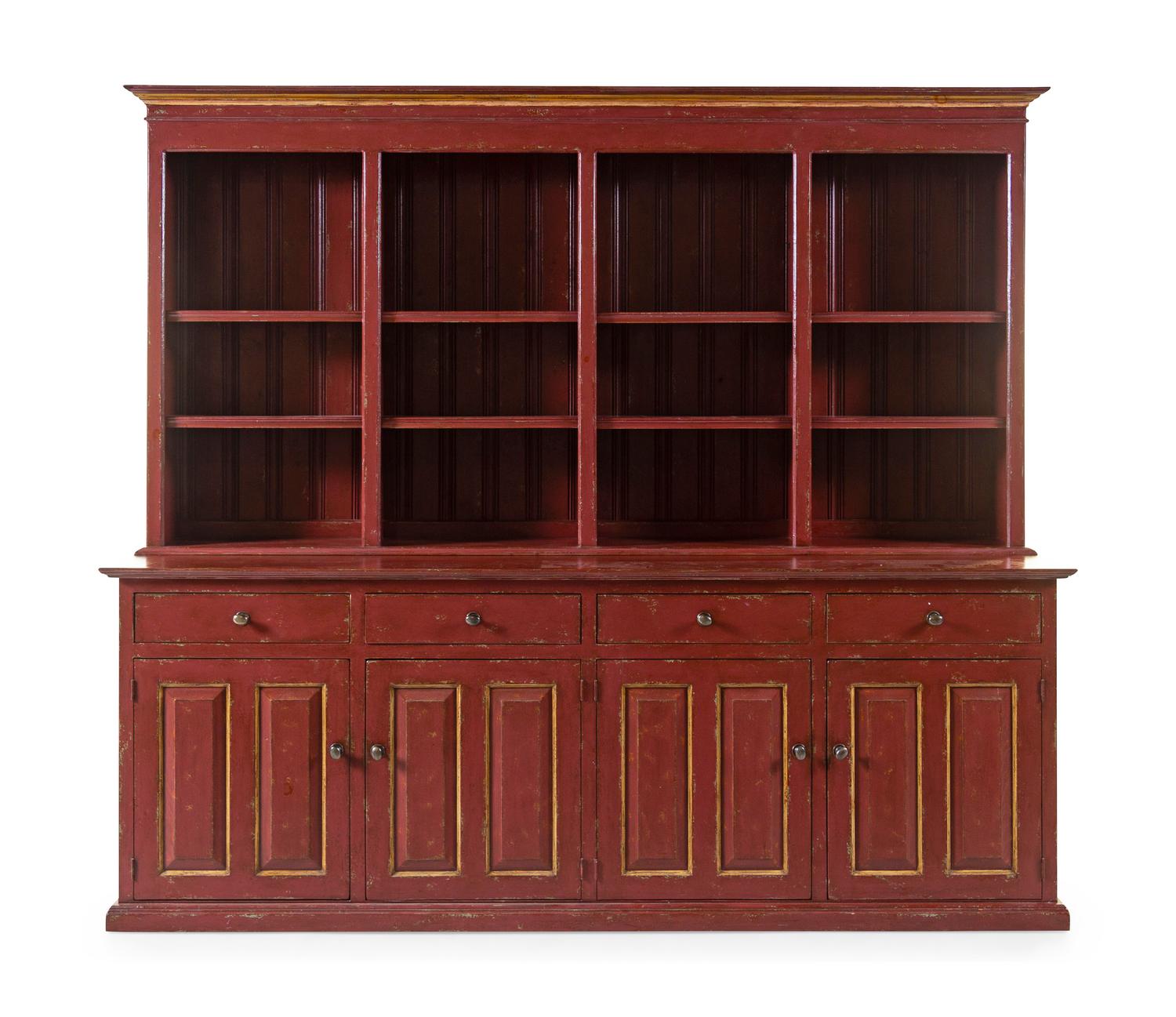 A Painted Stepback Cupboard