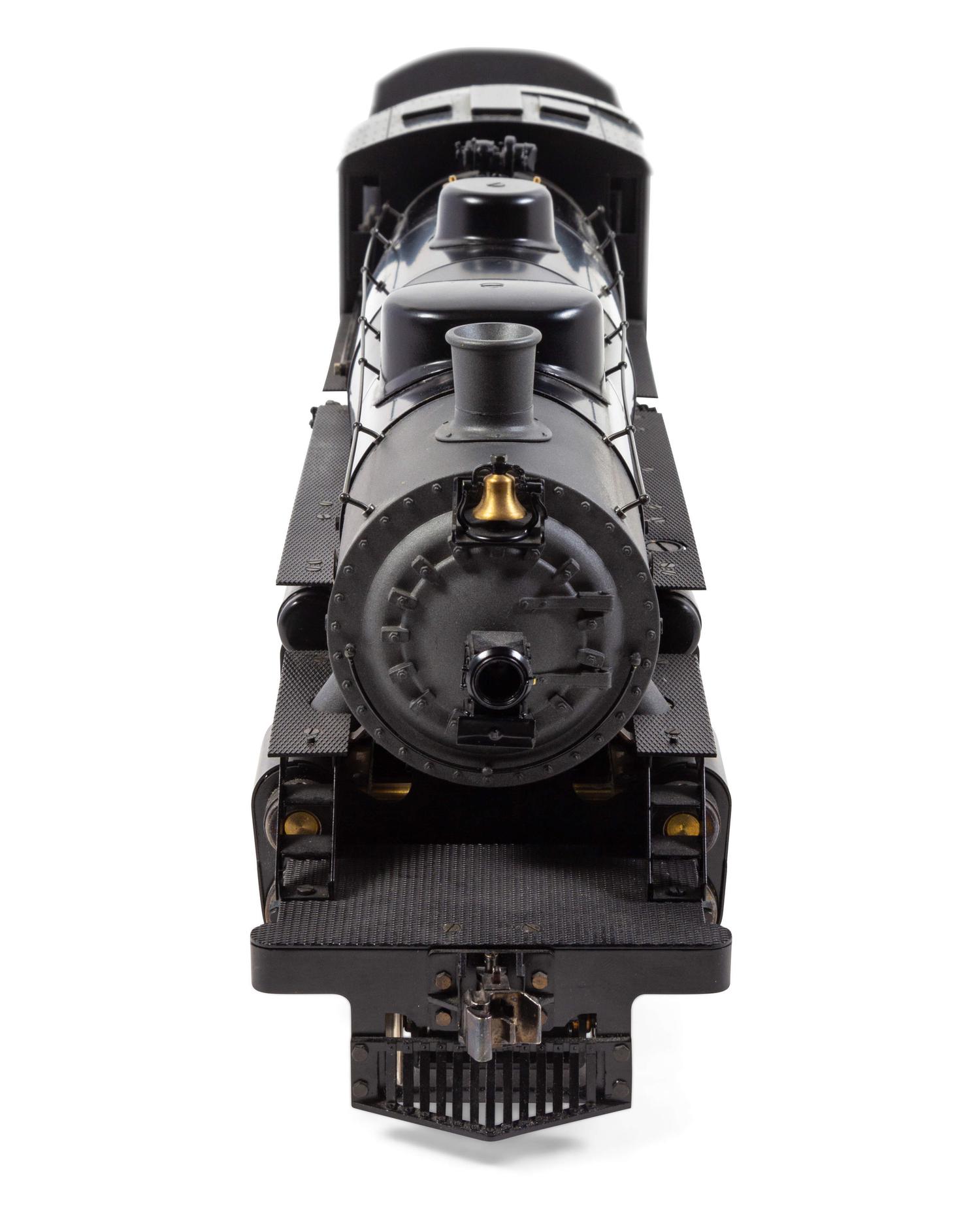 An Aster Hobby Limited Edition Polychrome 1-Gauge Baldwin Locomotive Works 2-8-2 Locomotive and Tender