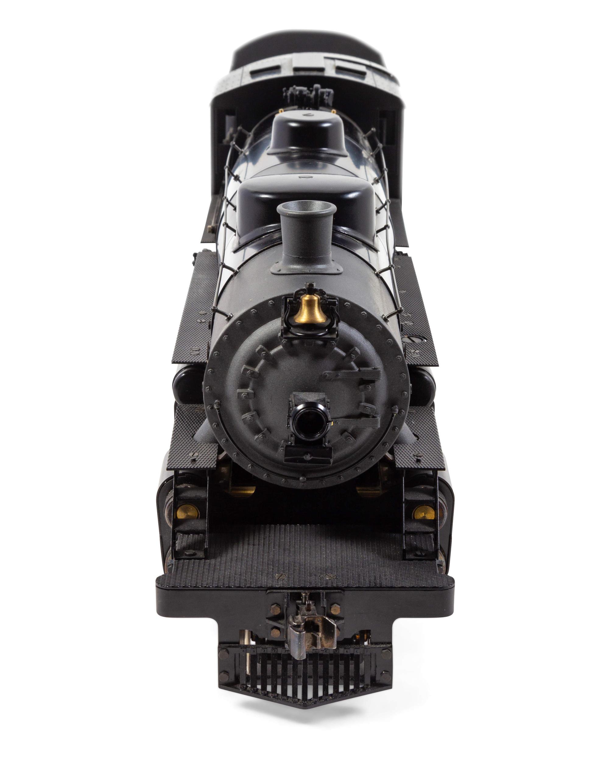 An Aster Hobby Limited Edition Polychrome 1-Gauge Baldwin Locomotive Works 2-8-2 Locomotive and Tender