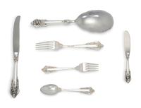 A Wallace Silversmiths Grand Baroque Silver Flatware Service