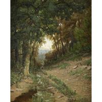 Christopher H. Shearer (American, 1840-1926) Path in the White Mountains