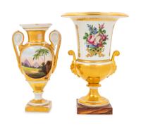 Two Paris Porcelain Urns