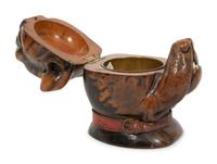 An English Treen Dog Humidor