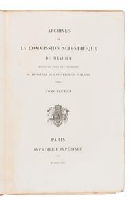 [CALIFORNIA]. Archives de la Commission Scientifique du Mexique publiées sous les auspices du Ministère de l’Instruction Publique . París: Imprimerie Impériale, 1864-1869.