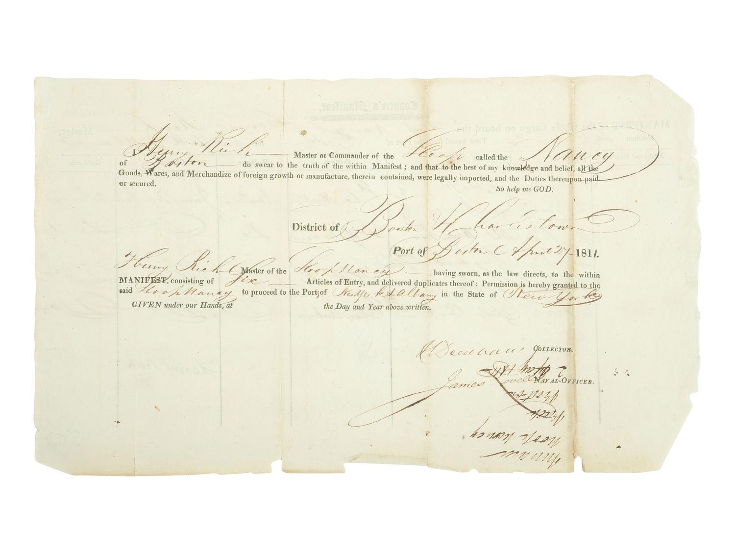[POLITICS] -- [AUTOGRAPHS]. Large collection of signatures from early 19th-cent. political figures.