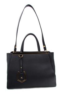 A Fendi Black Leather 2Jours Medium Satchel, 14.5" x 10" x 6".