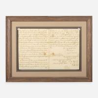 [Declaration of Independence] [New York] Livingston, Philip Manuscript Letter, signed