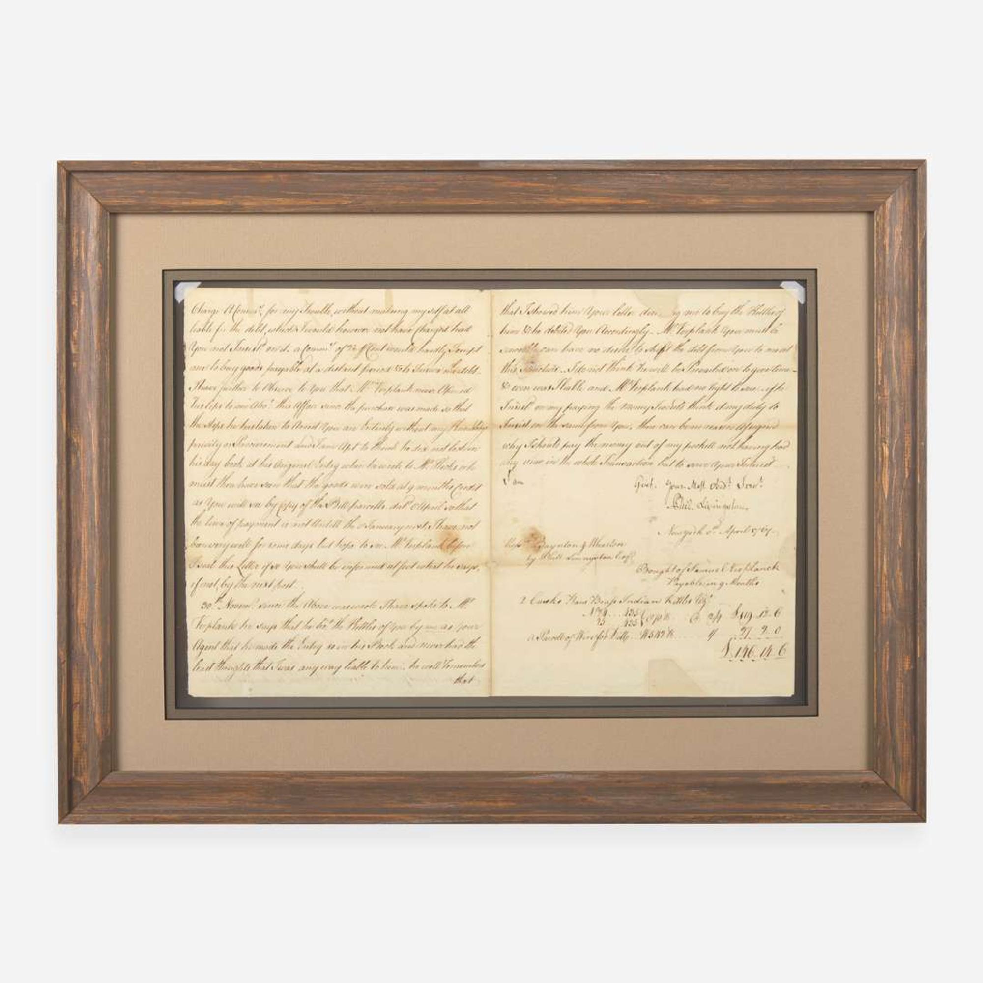 [Declaration of Independence] [New York] Livingston, Philip Manuscript Letter, signed