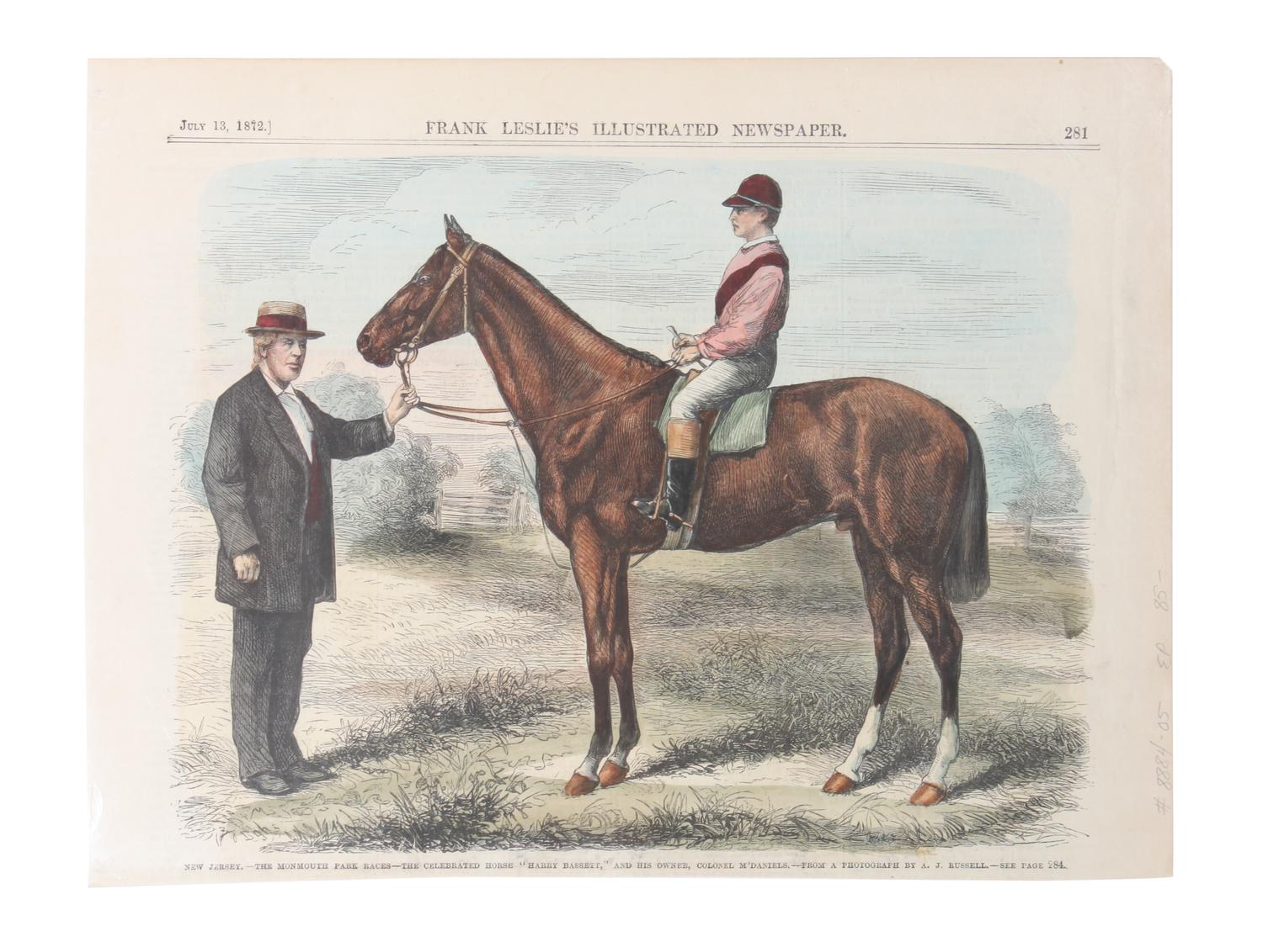 Six Hand Colored Sporting Prints Height 16 x width 11 inches (sheet) — 19TH CENTURY