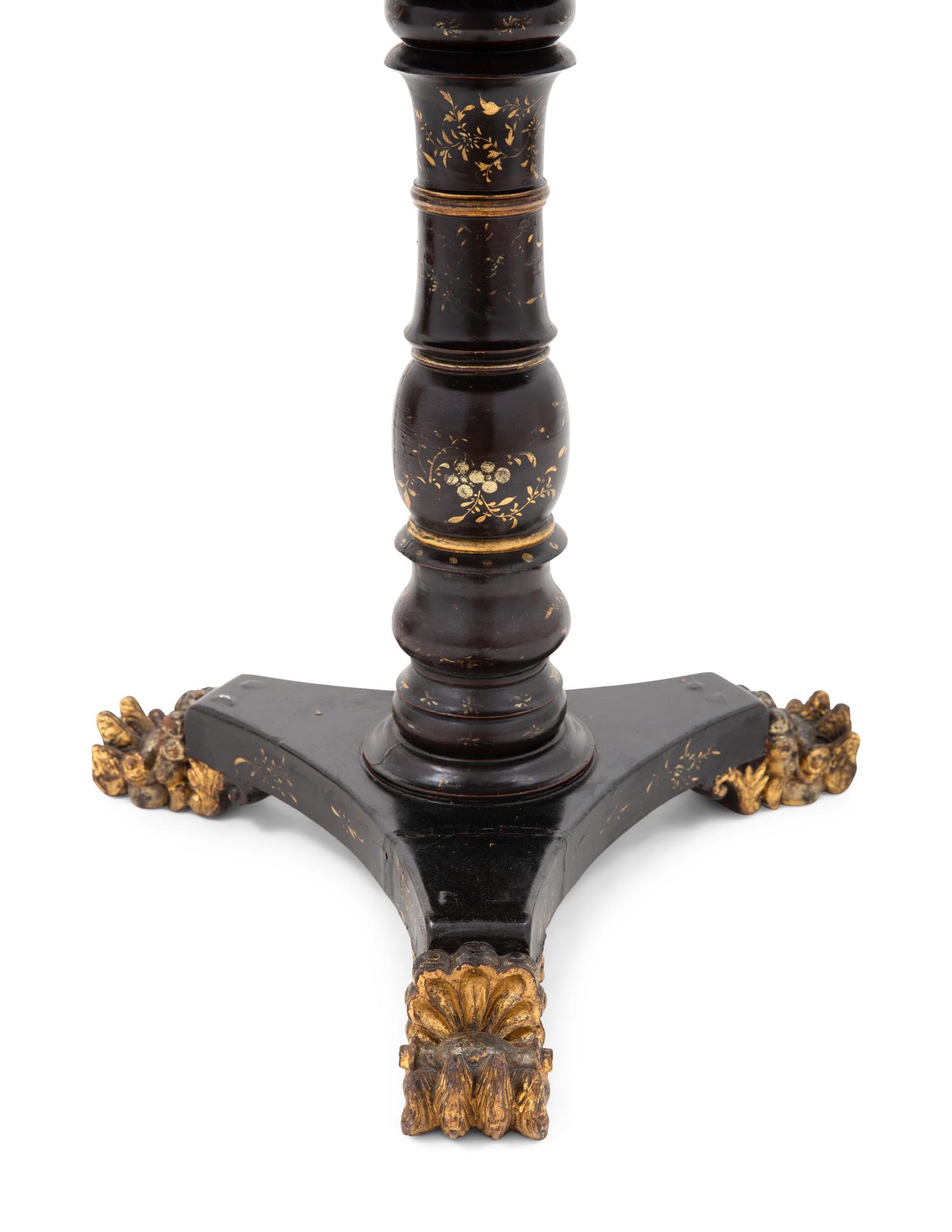 A Regency Japanned Tilt-Top Table