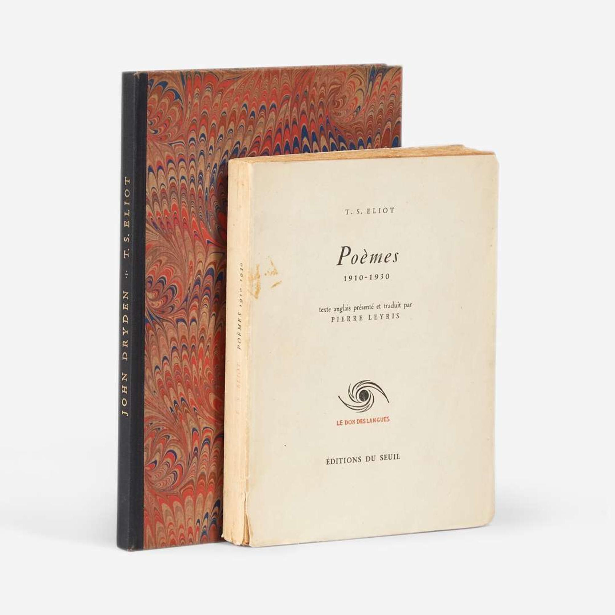 [Literature] Eliot, T.S. Group of 2 Titles: One Inscribed and One Signed