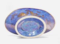 A Wedgwood Dragon Lustre Fan-Shaped Centerpiece Bowl, UK, circa 1915